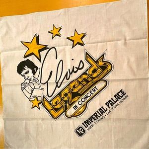 Vintage 1983 Elvis “Legends in Concert” 20 x 20” Large Hankerchief Bandana gift